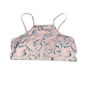 Hi neck padded bikini top